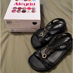 Womens Allegra Comfort Sandals | Black | Size 6.5 / 37
